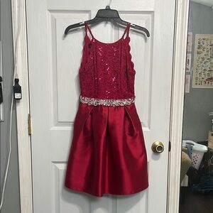 Red Sparkly HOCO Gown